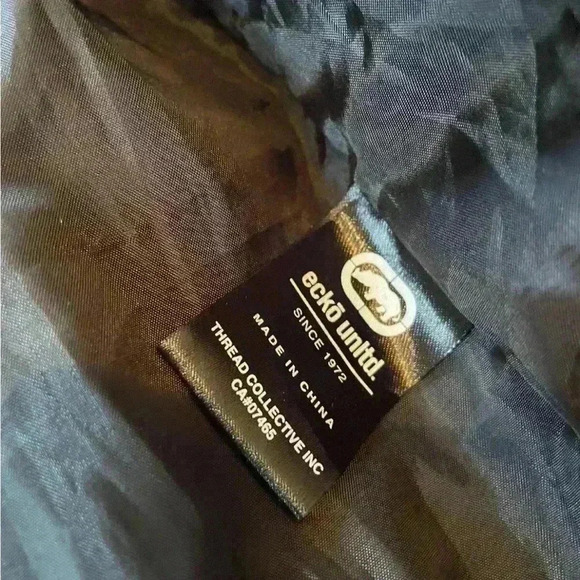 Ecko Unltd Hoodie Puffer Vest Mens Size XXL Zip Closure Pocket Gray Camo Print - Picture 15 of 16